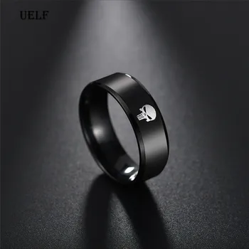 Uelf titanskih prstena od nehrđajućeg čelika za muškarce, lubanja, muški prst, винтажное prsten, crnci nakit u stilu punk