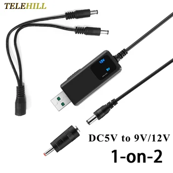 USB Linija Povećanje snage Od 5 v istosmjerne struje do 9 U/12 USB step-up Konverter Kabel-ac Adapter za 2,1x5,5 mm Priključak Regulatora Napona Za Zvučnike Rutera