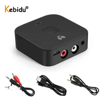 KEBIDU NFC Bluetooth 5,0 Prijemnik 3,5 mm AUX Podrška za bežični adapter NFC RCA Hi Fi strujanje glazbe na 2 zvučnika