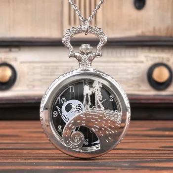 9003 Kostur džepni satovi retro kvarcni sat duga ogrlica viseći satovi šuplje ljubitelji džepni sat