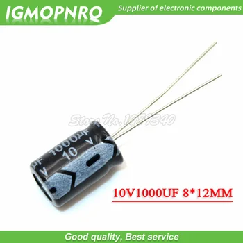 50ШТ 10V1000 uf 8*12 mm 1000 uf 10 8 *12 Aluminijski elektrolitski kondenzator