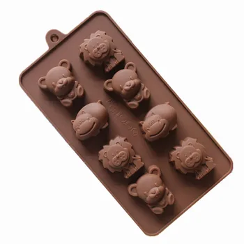 Silikonski kalup za torte čokoladna hladnog DIY ručnog rada obrazac za proizvodnju sapuna 8 mali medvjed lav je Konj životinja