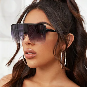 Novi Kvadrat Prevelike Sunčane Naočale Gospodo 2022 Plus Size Sunčane Naočale Ženske Velike Полуоправы Ženske Naočale UV400 Gafas Mujer Del Sol