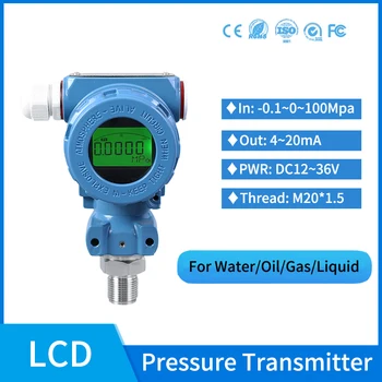 niske cijene multipla silicij 4-20 ma LCD zaslon senzor tlaka 0 10 bar senzor tlaka goriva vode