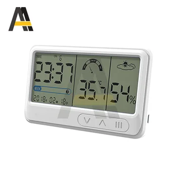 Digitalni Hygrometer Termometar Za prostor Točan Temperatura Digitalni Mjerač Vlage ° C/° F za Prikaz Datuma/Vremena Alarm