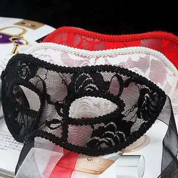 2020 Nova Vruća Moda Crna Crvena Bijela Ženska Seksualna Cvjetne Čipke Maska Za Oči Večernje Maske Za Maskenbal Halloween Venecijanske Maske Maskirane
