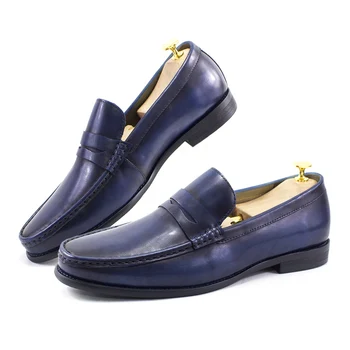 Luksuzni Gospodo лоферы-penny je od Prirodne Kože, Gospodo Svakodnevne Uredske Modeliranje Cipele u Poslovnom Stilu za Muškarce, Moda Večernje Vjenčanje službena Obuća