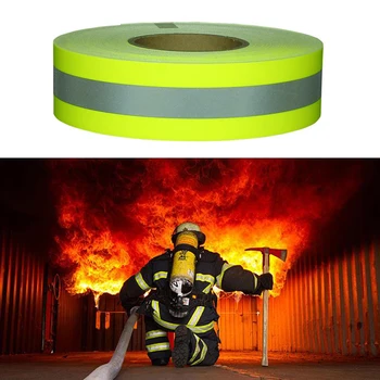 Fluorescentno žute i crvene fluorescentne reflektirajućim vatrootporna tkanina za šivanje na огнезащитную odjeću sigurnost upozorenje Traka