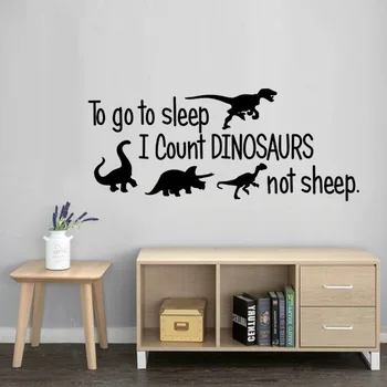 Idi U Krevet Dinosauri Naljepnica Zid Za Uređenje Dječje Sobe Freske Umjetnički Naljepnice Tapete, Uređenje Kuće