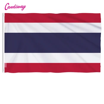 Candeway 3x5 Metara Tajland zastava poliester Tajland banneri Svijetle Boje i otpornost na uv Zračenje Platnu Naslov Dvostrukom Žicom