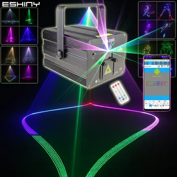ESHINY APP 500 Mw/1 W/1,5 W Animacija RGB Laserske Linije Zraka Scenic Svjetlosni Projektor DMX DJ Plesni Bar Profesionalni Sustav Pokazuje G1N8