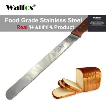 WALFOS Prehrambenoj 30 cm Nož Za Tortu Nož Od Nehrđajućeg Čelika s Drvenom Drškom Alati Za Rezanje Kruha Alati Za Pečenje i Konditorskih Proizvoda
