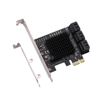 PCIe3.0x1 do 6 SATA portova Karticu PCIe gen3 x1 do 6 luka 6G SATA III 3.0 Kontroler bez Raid Kartica za proširenje low profile nosač