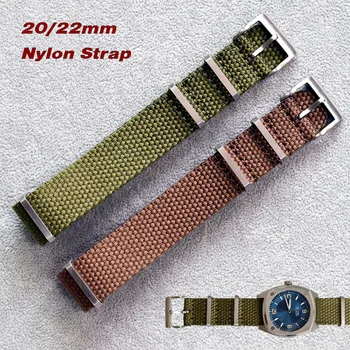 20 mm 22 mm Premium Najlon Remen za Samsung Galaxy Watch 5 Pro/4 Mekani Remen za sat Seiko Klasicni Narukvica za Rolex Military