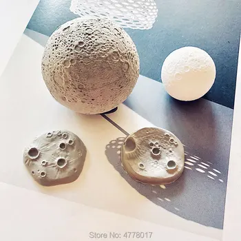 3d modeliranje mjesečeve oblika za gips epoksidna smola svemirski krater gline oblik astronaut obrt silikonska forma diy poklon