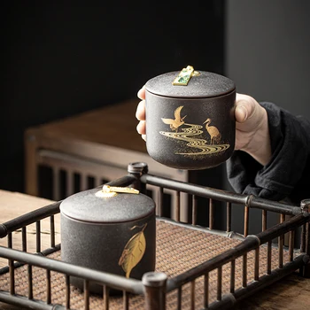 Klasicni Tea Caddy Keramika Puerh Čaj Kutija Za spremanje Čaja Banke za Čaj Kontejner za Čokolade Kutija Za Pohranu za Kućnu Upotrebu, Male Škrinje Za Pohranu