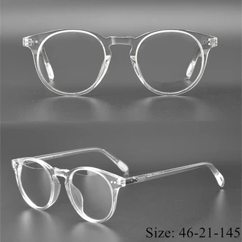 Vintage Kvalitetna Ацетатная okvira za naočale, klasična kružna okvira, naočale za žene i muškarce, originalna kutija, torbica, leće na recept, besplatna dostava