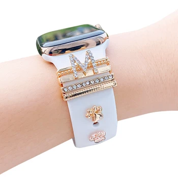 Dekorativni prsten za Apple watch band 44 mm 40 mm correa 38/42 mm Narukvica dijamantni Nakit Pribor za iwatch series 7 6 5 4 Se
