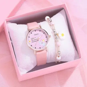 Crtani slatka sat-narukvica za djevojčice, bestseleri, jednostavni satovi, haljina, dar, ženske svakodnevne modni satovi za žene, luksuz