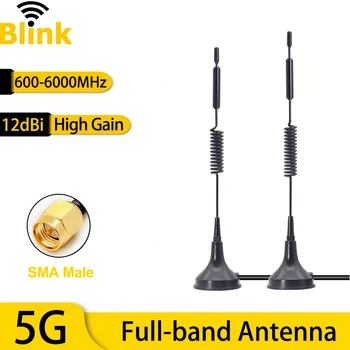 5G Полнодиапазонная Antena 12dBi GSM/3G/4G/5G Pojačalo Signala Mobilne Mreže Pojačalo Magnetno Postolje SMA Priključak za Wifi Modem Router