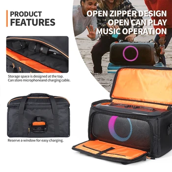 Vodootporan Bluetooth-kompatibilni torbica za zvučnik s ručkom, torbe za zvučnike od tkanine Oxford, Podesiv remen za JBL PARTYBOX ON-THE-GO