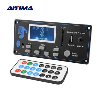 AIYIMA 12 LCD Zaslon Bluetooth MP3 Dekoder Odbora WAV, WMA Dekodiranje MP3 Player Audio Modul Podržava FM Radio, AUX USB S Tekstovima Pjesama Prikaz