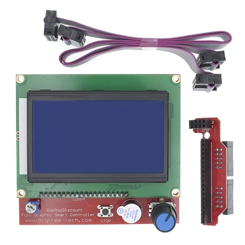 12864 Inteligentni Kontroler RAMPE 1,4 LCD 12864 LCD upravljačka Ploča Plavi Ekran za 3D Pisača LCD12864