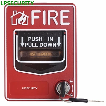 LPSECURITY 9-28 U dc vatrodojava Uobičajena Ručno Točka Poziva dugme postaja Vatrogasna gumb Slide-Panik alarm