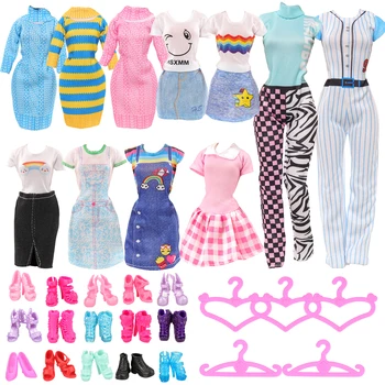 Ručni rad Random 20 komada za lutke Barbie, Odijevanje Pribor = 1 Kombinezon + 3 Trendy suknje + 1 Džemper + 10 cipele + 5 skupio 30 cm Lutka
