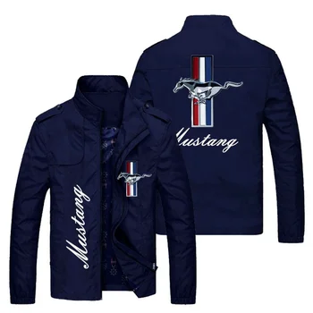 Nova Muška демисезонная branded jakna s logotipom MUSTANG, moderan ветрозащитное kaput za odmor, personalizirane jakna zip sa rol-bar