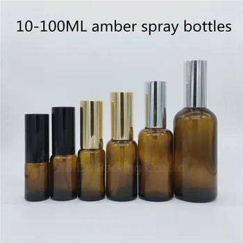 10 ml 15 ml 20 ml 30 ml 50 ml 100 ml Amber Staklena Boca S Aluminijskim sprej za parfem, Staklena Boca Za Raspršivanje Eteričnih Ulja