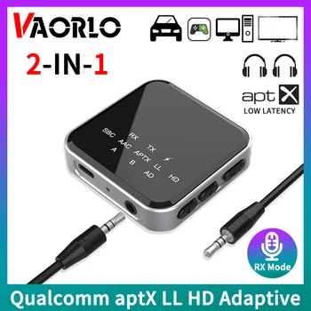 Qualcomm Bluetooth 5.2 Predajnik Prijemnik 2-U-1 aptX LL HD Prilagodljiva 3,5 MM AUX Bežični Audio Adapter Ključ Za TV PC Komplet za Automobil
