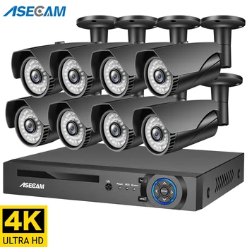 Sustav Kamera za video nadzor 4K 8MP H. 265 POE NVR CCTV Kamera Otvoreni za sve Vremenske uvjete Komplet Sigurnosnih Kamera