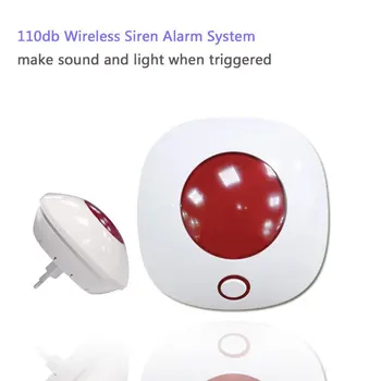 SN10 Glasne Interna Wireless Signal Sirena 100dB Treperi Unutar rog zatrubi Crveno Svjetlo Стробоскоп Sirena Za GSM kućne i Poslovne Sigurnosti