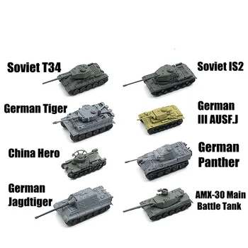 8 Stilova 4D Plastični Modeli Tenkova 1/144 Skala Drugog Svjetskog rata T34 Sklapanje Tenkova Igračka Tigar Panther Modeliranje Setovi Vojna Uniforma Dječja Igračka Na rođendanski Poklon