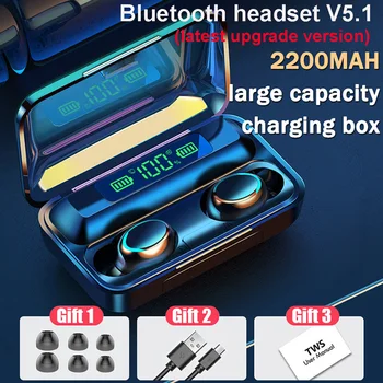 Originalni Bluetooth Slušalice Sa Led Zaslon Stalak za punjenje Kutija Bežične Osjetilne Slušalice 9D Stereo Sportske Slušalice S Mikrofonom Slušalice