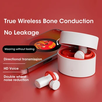 NOVE Slušalice s Koštane Vodljivosti Tws Slušalice su Bežične Bluetooth 5,2 Slušalice Za Kupanje Sportske Vodootporne s Mikrofonom Uho kuka Hi-Fi Stereo