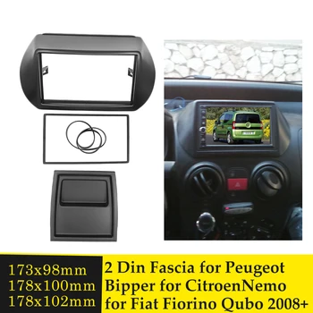 Dvostruki Din Auto Radio za FIAT Fiorino Qubo za CITROEN Nemo za PEUGEOT Bipper 2008 + ac Adapter za Prijelaz Prednja Ploča Oštrica