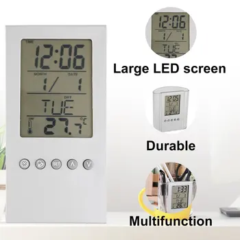 Digitalni Stolni Držač za olovke / Olovke LCD sat za Alarm, Termometar i Kalendar