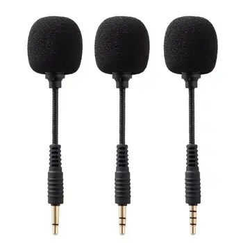 Mini Kondenzatorski Mikrofon 360 Stupnjeva Zakrivljena Jasna Glasovna Slušalice Zamjena Mikrofona Igra Aux 3,5 mm Slušalica