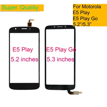 10 kom./lot Za Motorola Moto E5 Play XT1920 XT1921 E5 Play Go Zaslon Osjetljiv na dodir Digitalizator Prednji Stakleni Panel Senzor Crna