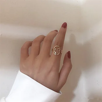 Podesiv prsten, prsten od nehrđajućeg čelika, лицевое prsten, modni nakit