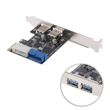 Prednja ploča s 2 priključka za PCI Express i USB 3.0 adapter naknade za upravljanje 4-Pinski i 20-pinski
