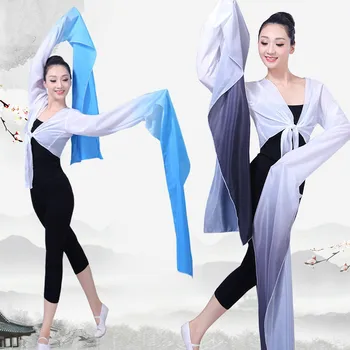 Višebojne Kineski Hanfu S Vodenim Rukavima Yangko Dance Praksa Vrhovima Ženski Klasični Kineski Peking Opera Tibetanski Plesni Kostim