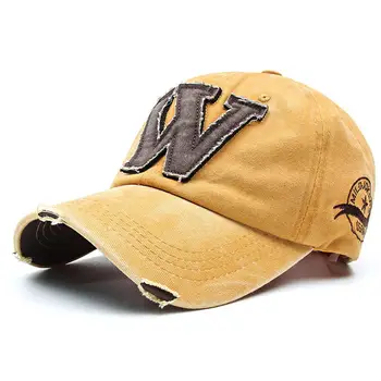 Miniranje kape od trapera, промытая солнцезащитная šešir sa zakrivljenim polja, koreanska verzija, bejzbol kapu sa slovom W, kape, ženski šešir-pročišćavati JX715A