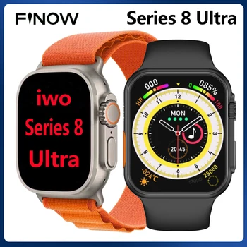 2022 Serije 8 iwo Sat Ultra Smart Satovi 2,02 inča Puni Sat NFC 45 mm Prilagođene sat suočava reloj Smartwatch za Muškarce i Žene PK IWO DT8