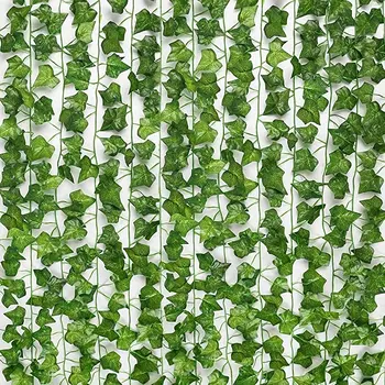 230 cm zelena svila umjetna Viseći list bršljana biljke lišće vinove loze 1 kom. diy Za Uređenje Kupaonice Dvorište Večernje Dekor