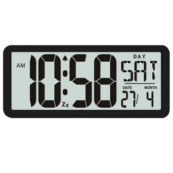 Serija zidne četvornih sati, 13,8-inčni Veliki Digitalni Divovski sat za alarm, LCD zaslon, Vrhunski Višenamjenski Uredski stol za ukras