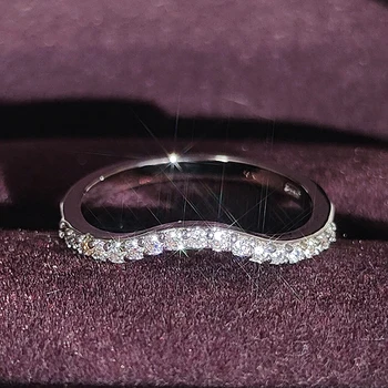 Čvrsta Pravi Prsten Vječnosti Od 925 Sterling Srebra Za Žene, Vjenčanja Vjenčani Nakit, prst, mali prst, Ženski R235AS