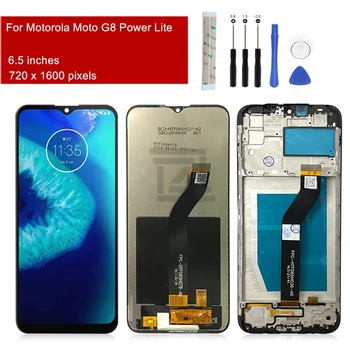 Za Motorola Moto G8 Power Lite LCD zaslon osjetljiv na dodir Digitalizator Sklop XT2055-2 Zamjena zaslona Besplatni Alati 6,5 